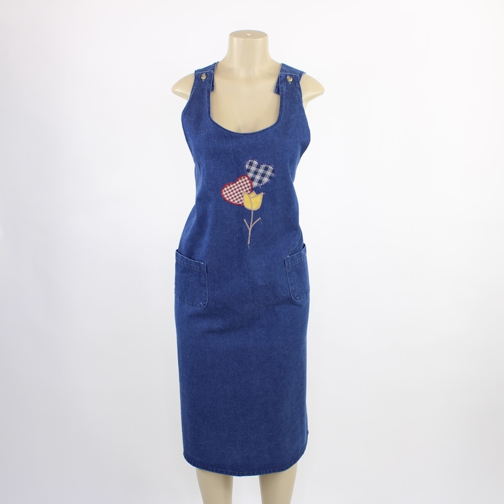 Vintage Ol’ Paint Navy blue sleeveless denim dress